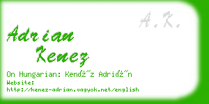 adrian kenez business card